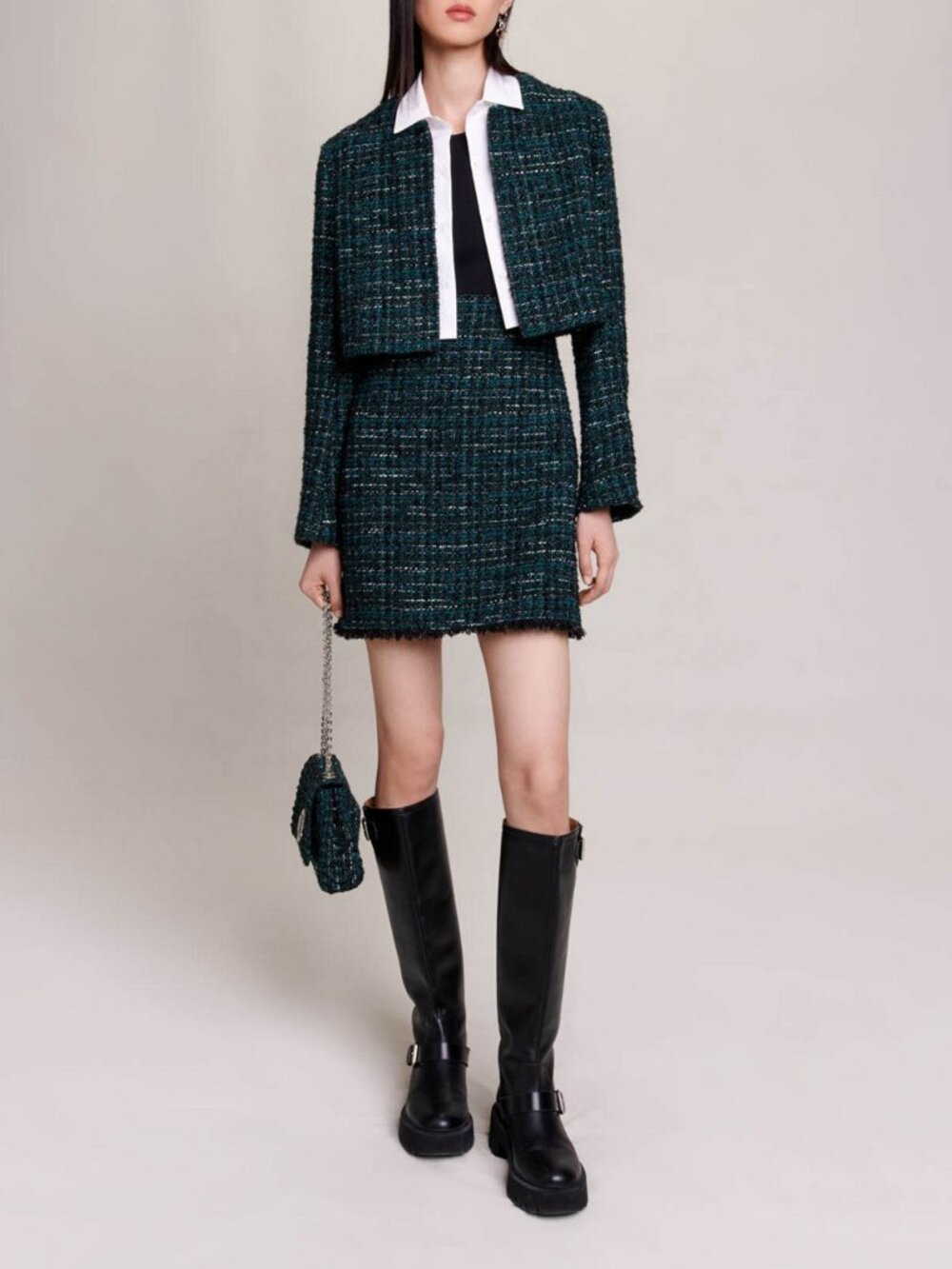 MAJE Tweed Mini Dress - Designer-Inspired Statement Piece - NEW